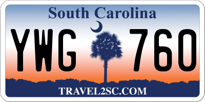 SC license plate YWG760