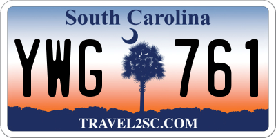 SC license plate YWG761
