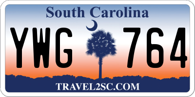 SC license plate YWG764