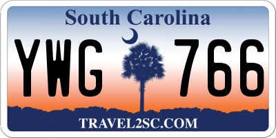 SC license plate YWG766
