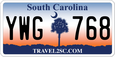 SC license plate YWG768