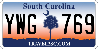 SC license plate YWG769