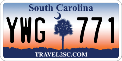 SC license plate YWG771