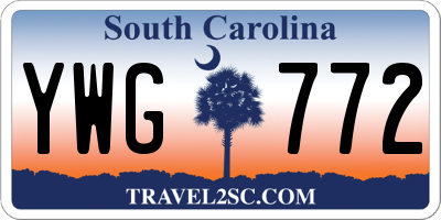 SC license plate YWG772