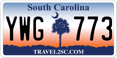 SC license plate YWG773