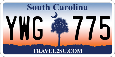 SC license plate YWG775