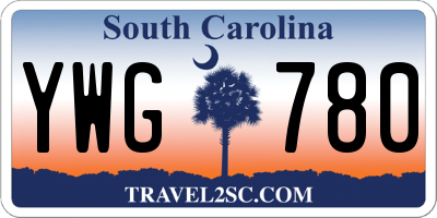 SC license plate YWG780