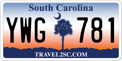 SC license plate YWG781