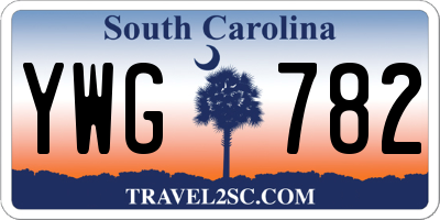 SC license plate YWG782
