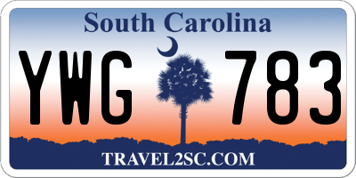 SC license plate YWG783
