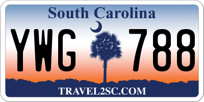 SC license plate YWG788