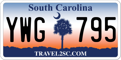 SC license plate YWG795