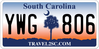 SC license plate YWG806