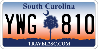 SC license plate YWG810
