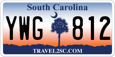SC license plate YWG812