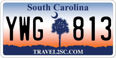 SC license plate YWG813