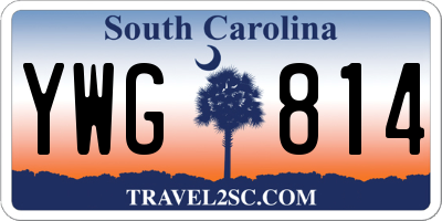 SC license plate YWG814