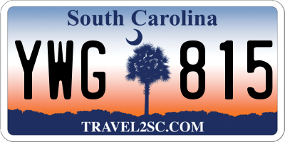 SC license plate YWG815