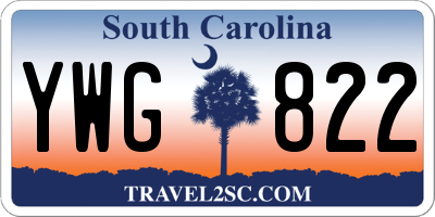 SC license plate YWG822