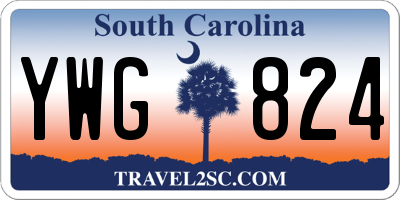 SC license plate YWG824