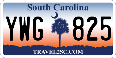 SC license plate YWG825