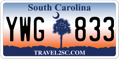 SC license plate YWG833