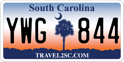 SC license plate YWG844