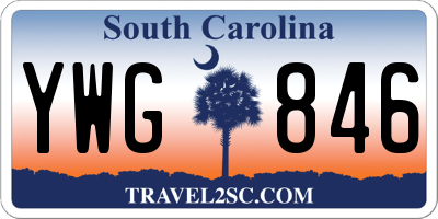 SC license plate YWG846