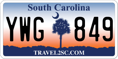 SC license plate YWG849