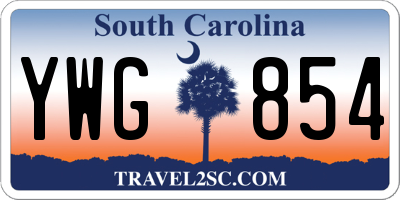 SC license plate YWG854