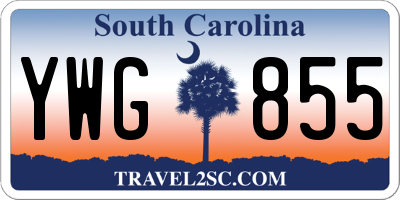 SC license plate YWG855