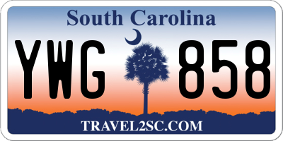 SC license plate YWG858