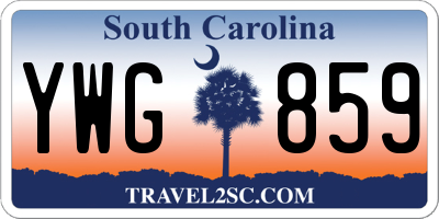 SC license plate YWG859