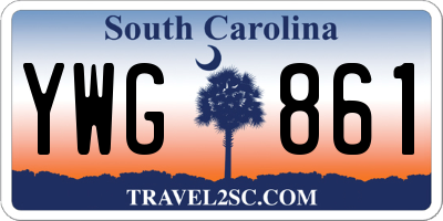 SC license plate YWG861