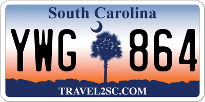 SC license plate YWG864