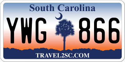 SC license plate YWG866