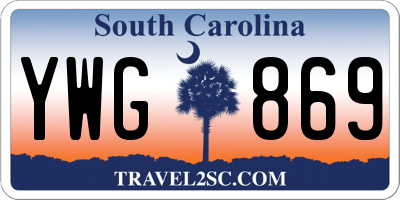 SC license plate YWG869