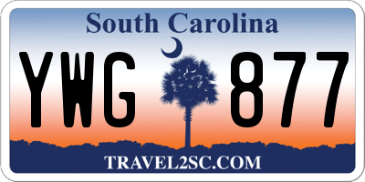 SC license plate YWG877