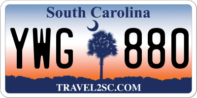 SC license plate YWG880
