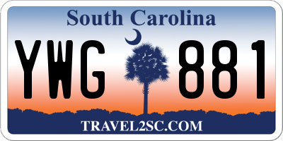 SC license plate YWG881