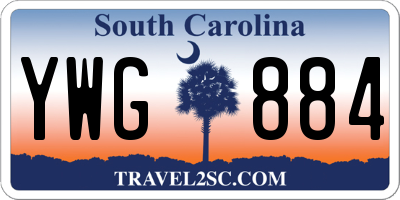 SC license plate YWG884