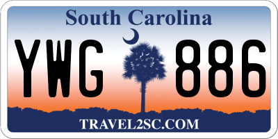 SC license plate YWG886