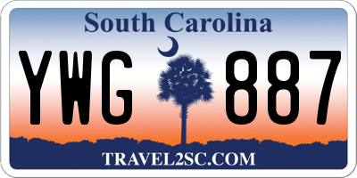 SC license plate YWG887