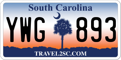 SC license plate YWG893