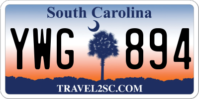 SC license plate YWG894