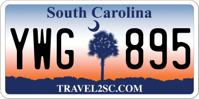 SC license plate YWG895