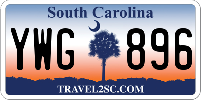 SC license plate YWG896