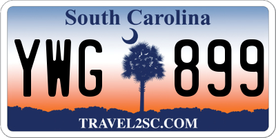 SC license plate YWG899