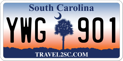 SC license plate YWG901