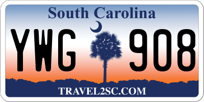SC license plate YWG908